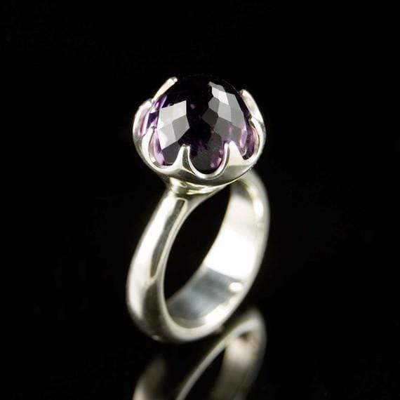 Crown Statement Ring with Amethyst, Citrine or Smoky Quartz