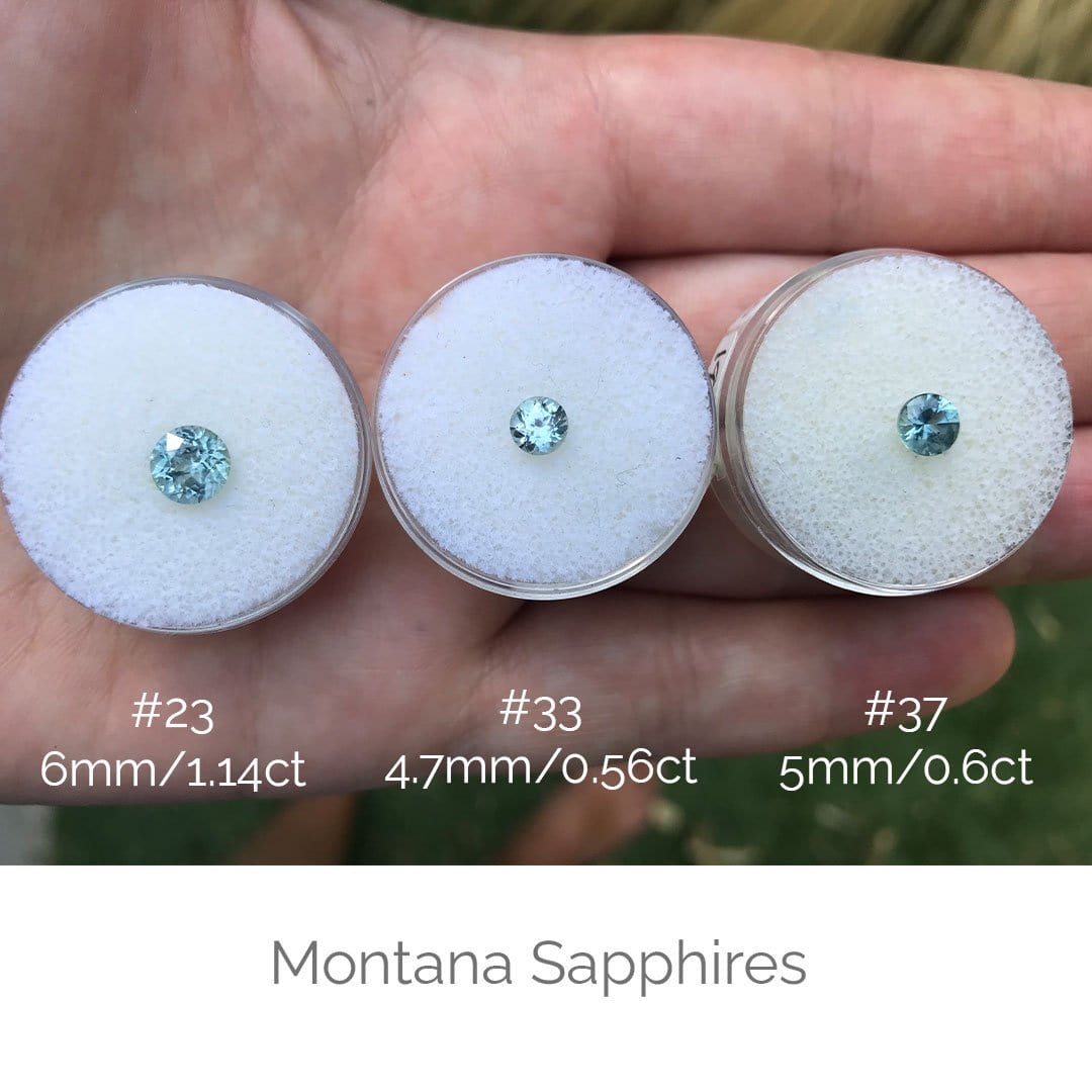 Round Cut Pastel Blue/Green 6mm/1.14ct Eldorado Bar Montana Sapphire #23 Loose Gemstone