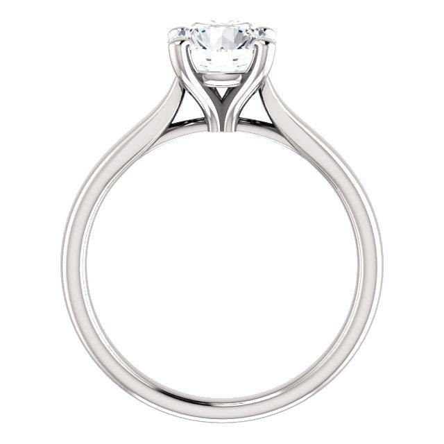 Amelia Ring- White Sapphire Prong Set Cathedral Style Solitaire Engage ...