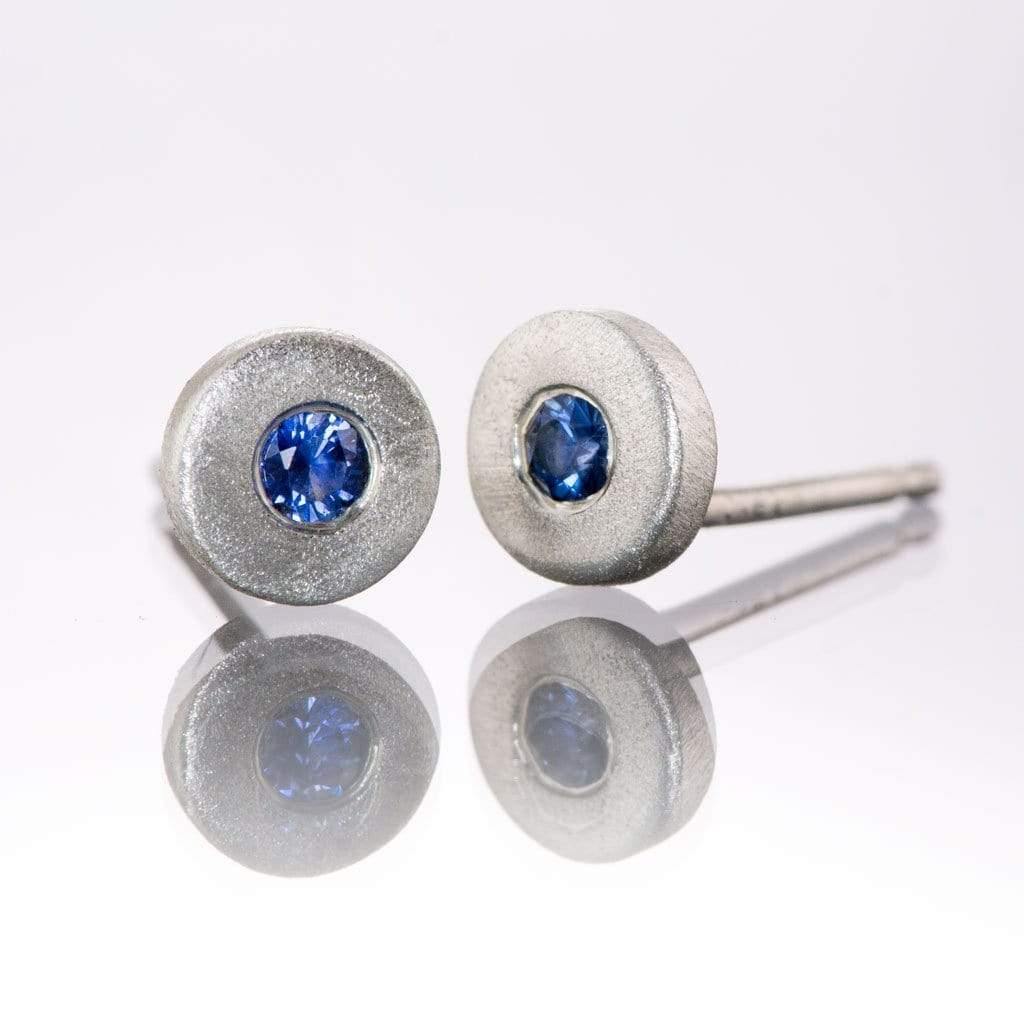 blue sapphire stud earrings