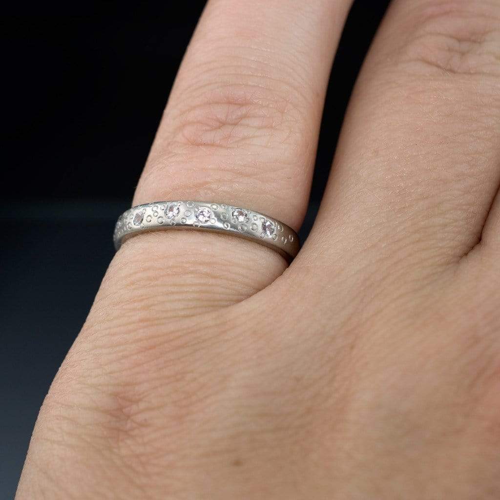 White Sapphire Star Dust Wedding Ring