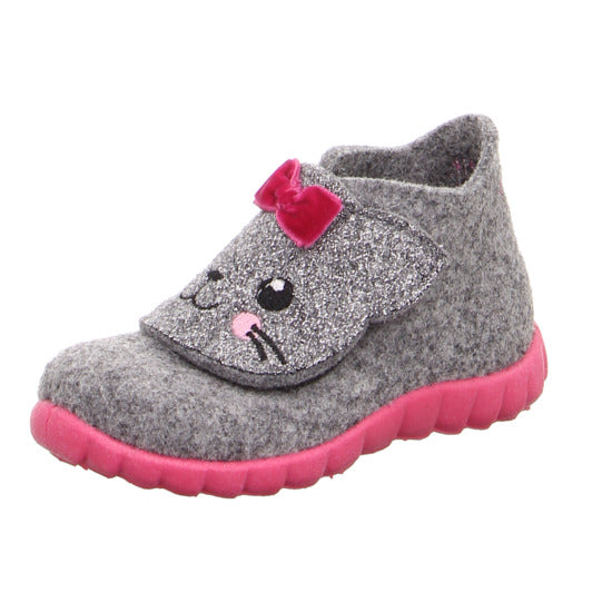 Se Superfit - Happy Hjemmesko, 66-0094 - Pink/Grey Cat - 25 hos Schou Bertelsen SKO