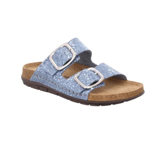 Se Rohde - Slippers m/gelesål, 44-0345 - Baltic Blue - 37 hos Schou Bertelsen SKO