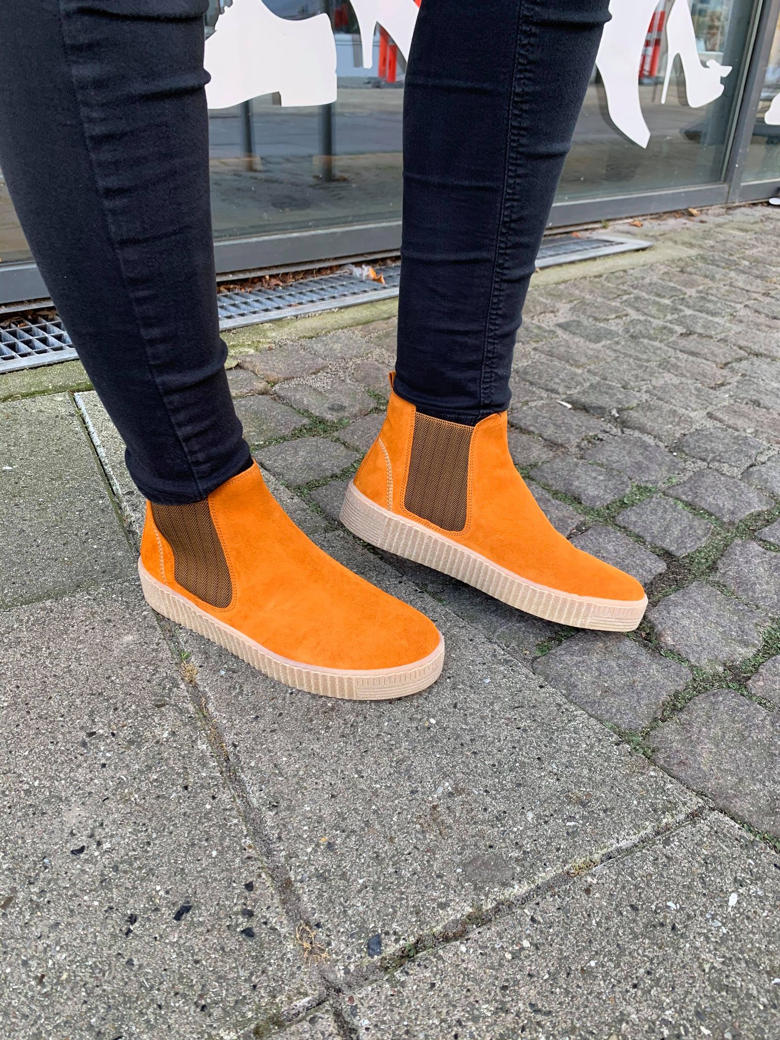 Billede af Gabor, Støvle med elastik - Brændt Orange - 4
