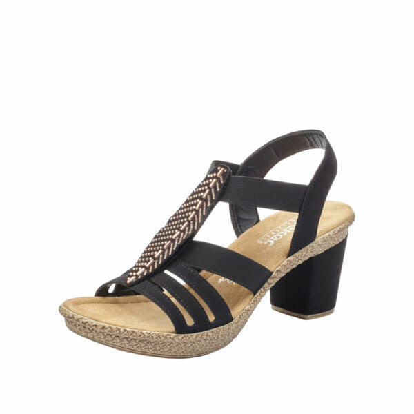 Billede af Rieker - sandal - 42-0624 - Sort - 36