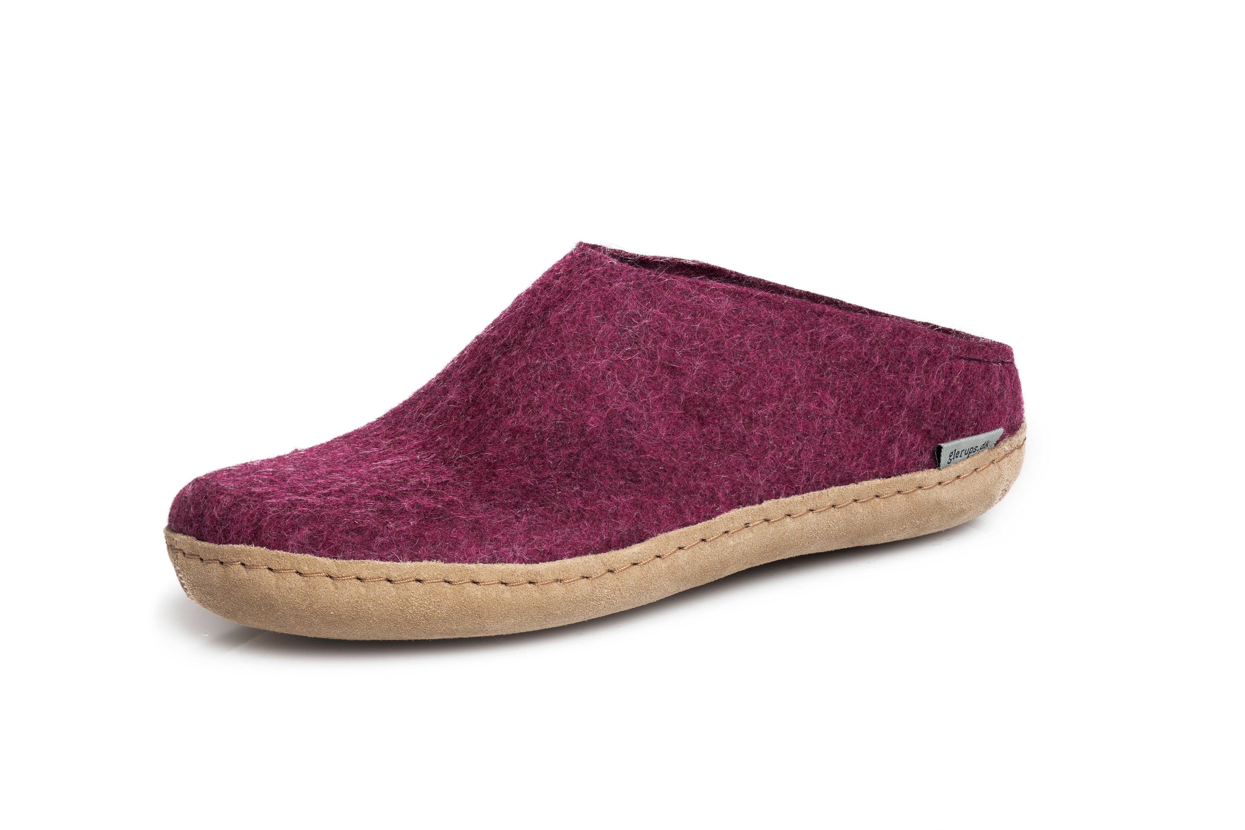 Billede af Glerups - Tøffel m/skindsål - 64-0211 - Cranberry - 40 / Cranberry