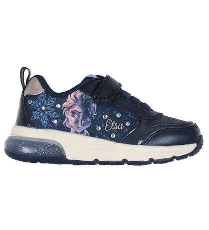 Billede af Geox - Frozen II sko med lys, 76-0856 - Navy/platinum - 26