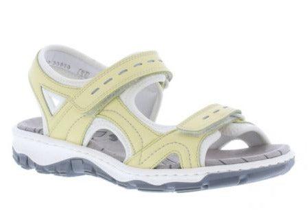 Billede af Rieker - Sandal med velcro, 42-0569 - Lysegul - 37