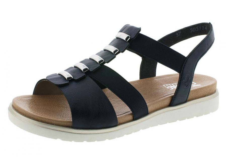 Billede af Rieker - Sandal, 42-0638 - Blå - 37