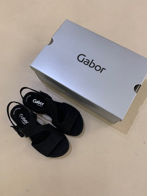 Gabor, sandal med fast - Sort - 42.711 01 – Schou Bertelsen Sko