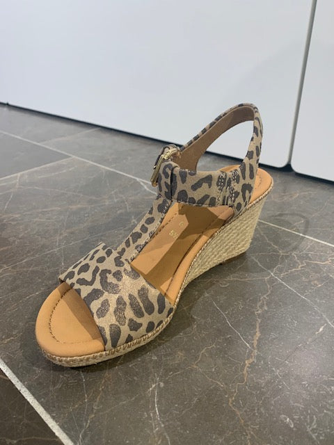 Gabor, Sandal med kilehæl - Leopard – Schou Sko