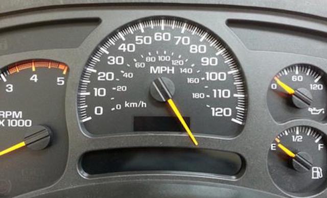 Broken speedometer