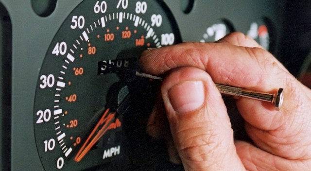 How to change odometer shop reading in car