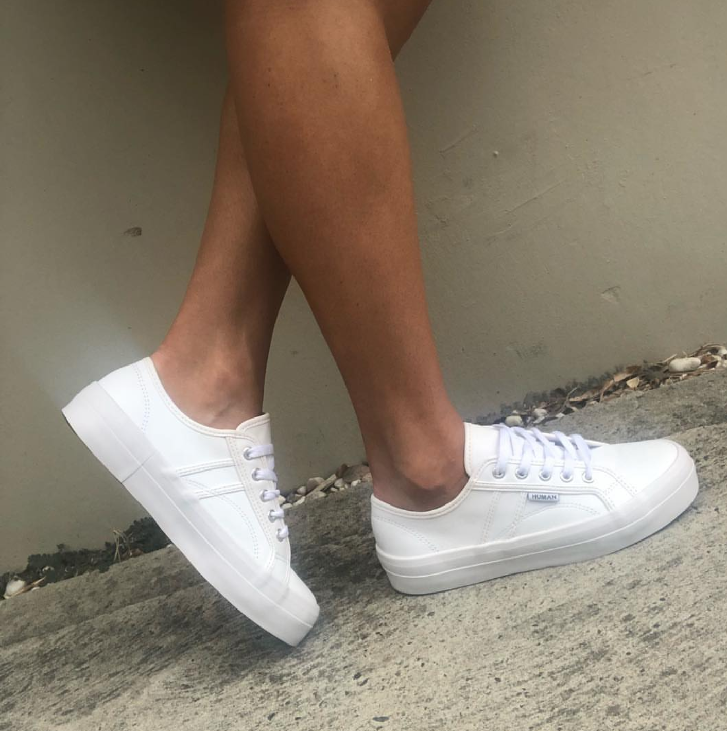 premium white leather sneakers