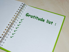 keep track of what you are thankful for, gratitude journal
