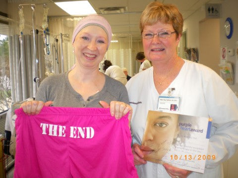 Mindy Kaye last day of chemo 2009