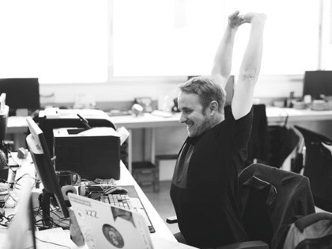 office desk stretch break