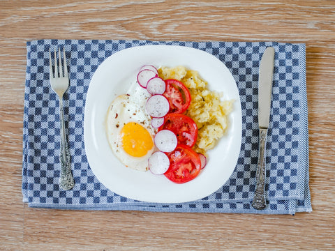 complete balanced meal plate