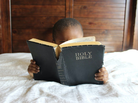 little one reading the bible