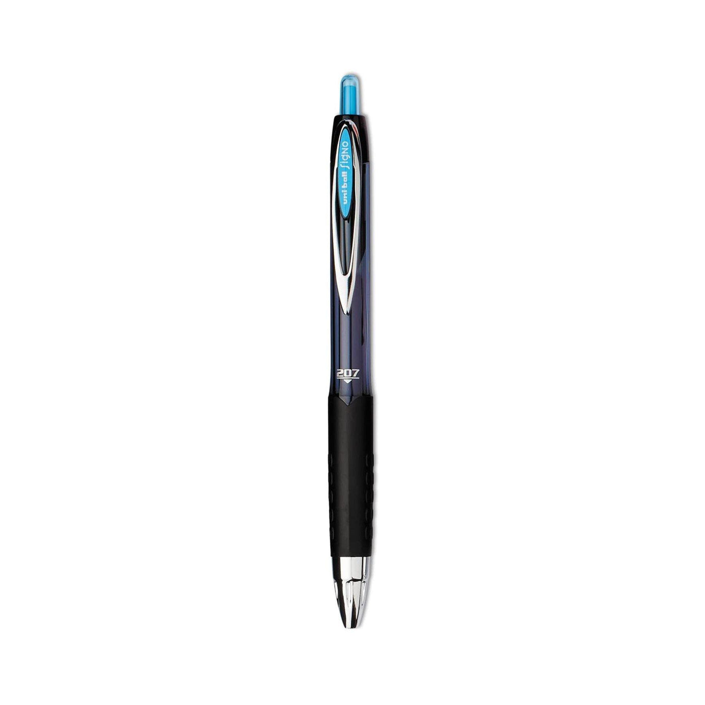 Uni-Ball 207 Retractable Gel Ink Pens, Medium Point, 0.7mm, Black Barr ...