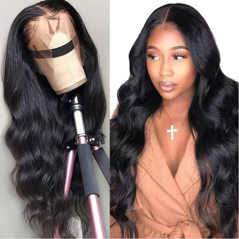 Uwigs Body Wave Human Hair Wigs 10A Virgin Hair 13*4 Lace Front Wigs