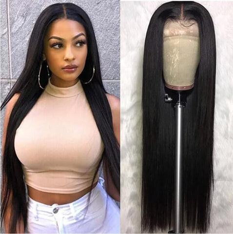 Uwigs Straight Hair Wig 4*4 Lace Front Human Hair Wigs 10A Virgin Hair