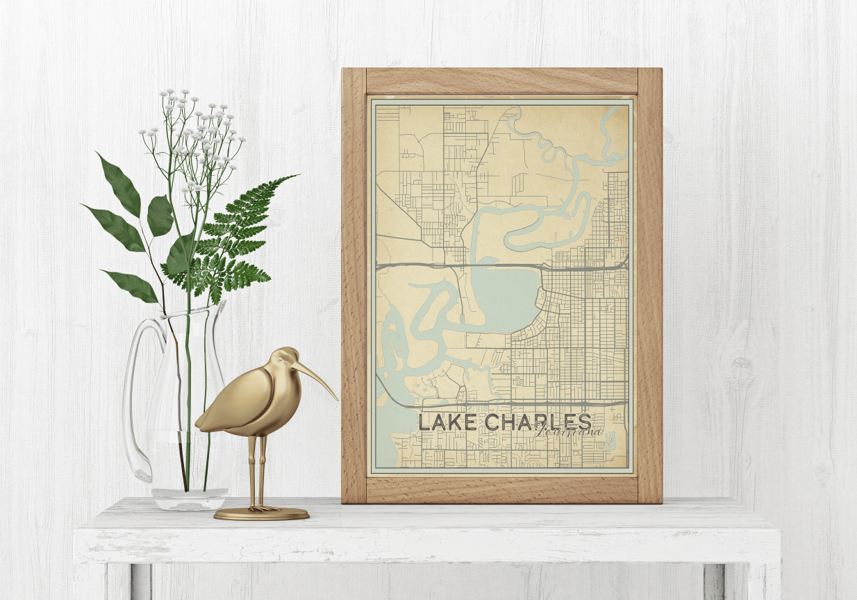 lake charles louisiana map