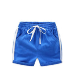 Summer Boys Active Shorts Children Cotton Elastic Waist Pants Toddler Kids Knee Length beach Pants Solid Color Baby Boys Clothes