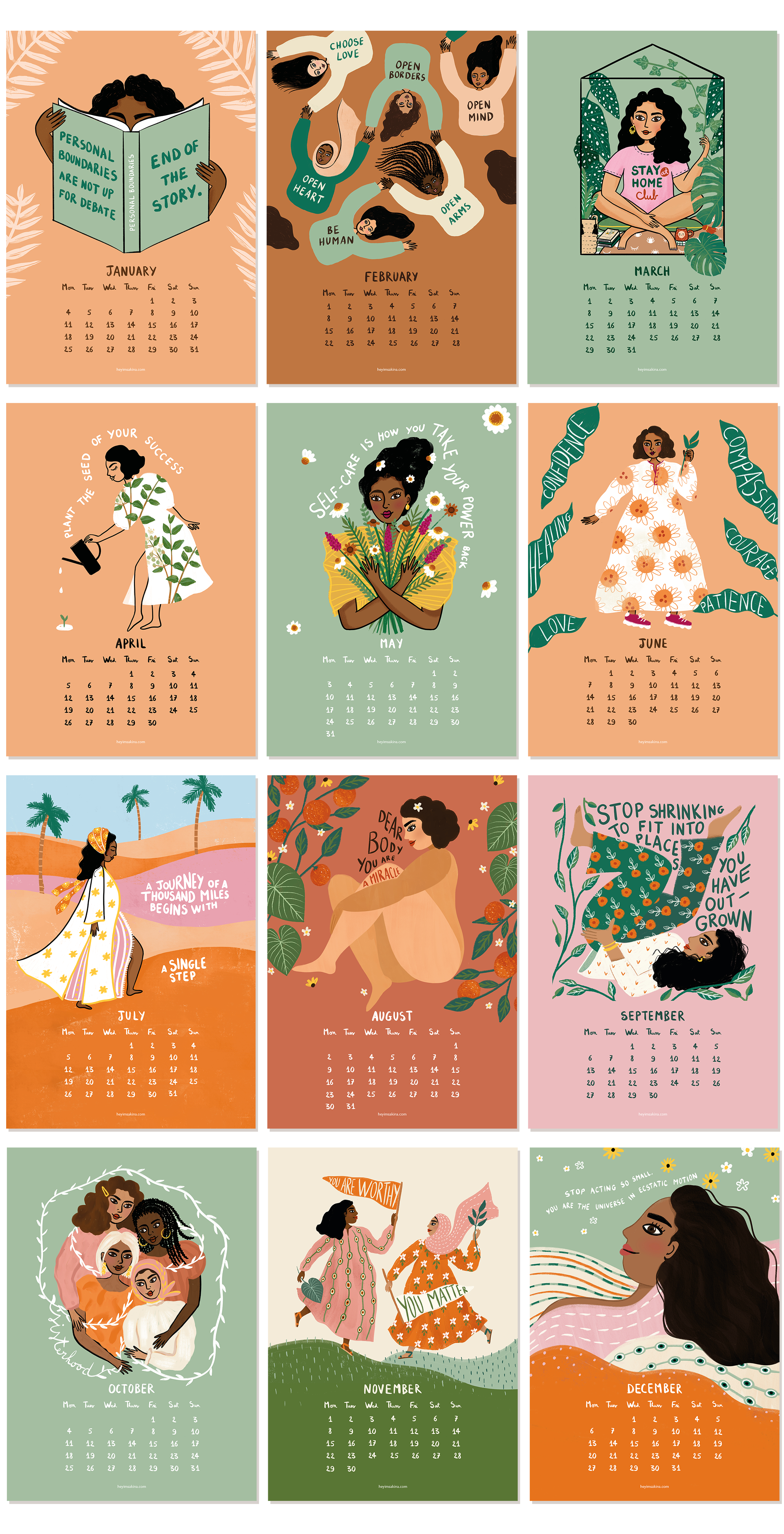 2021 calendar Sakina Saidi