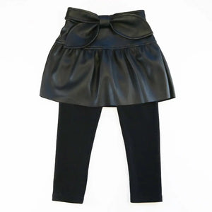 Bowtie Leather Skeggings - Mom & Me Boutique