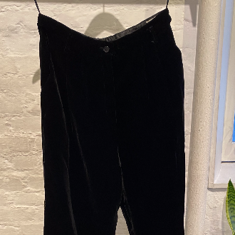 Kenar Black Velvet Pants