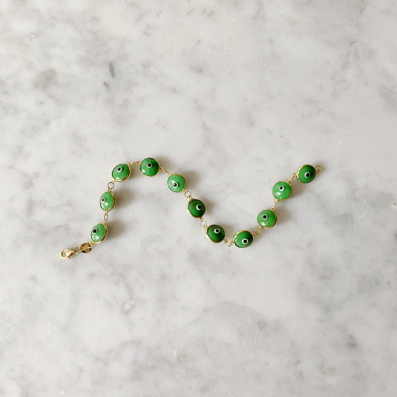 Vintage Green Eye Bracelet