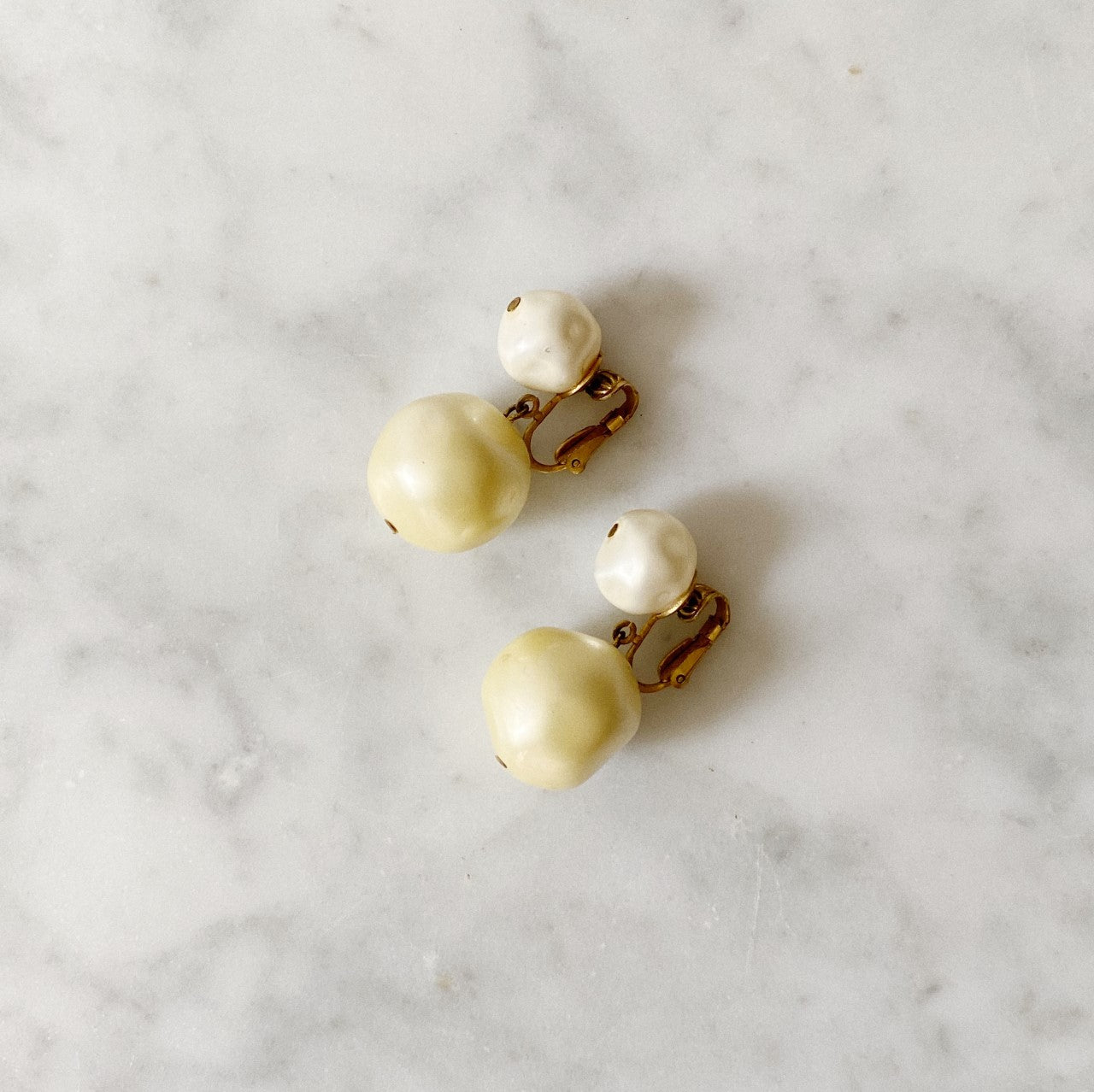 Vintage Double Pearl Earrings