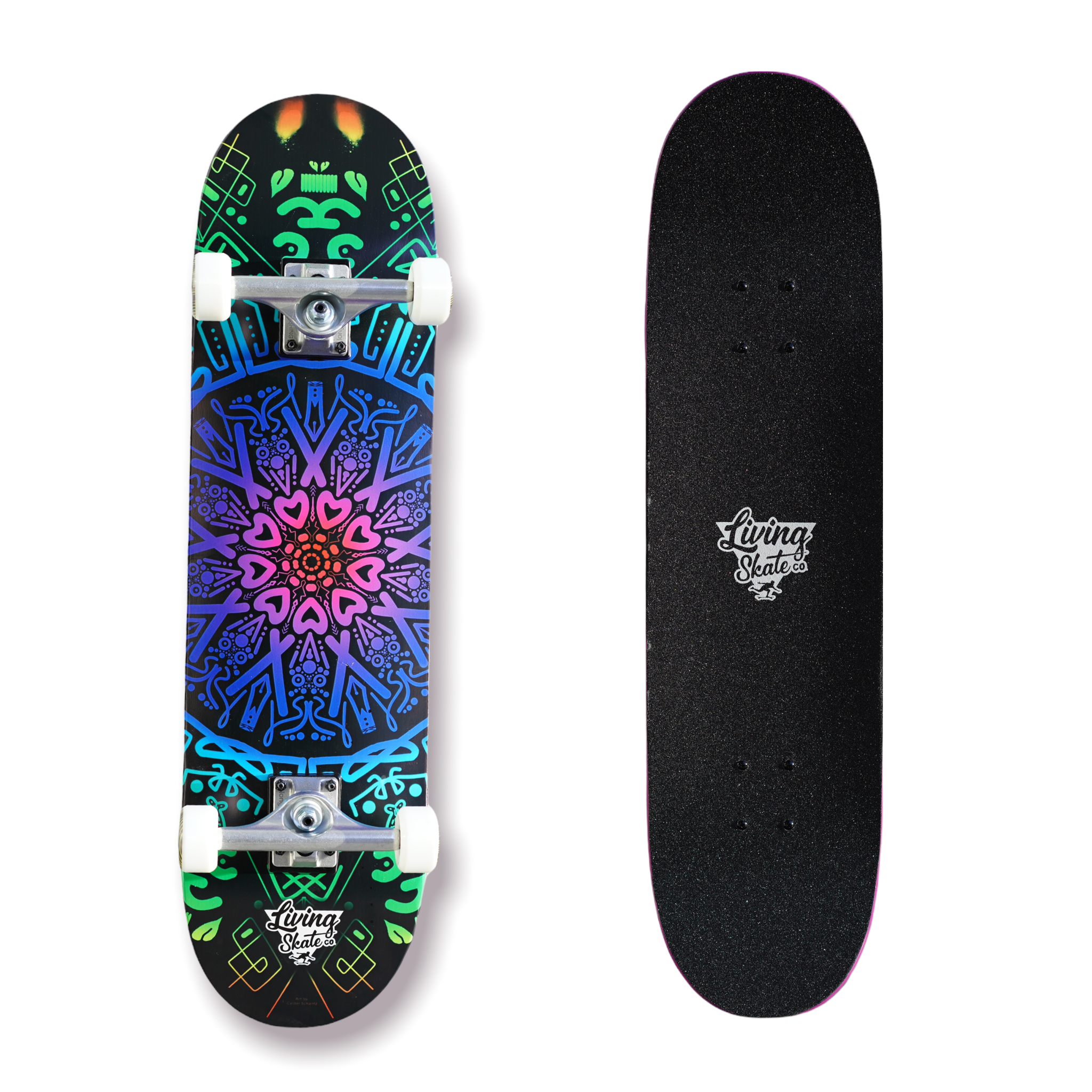 8.25” Longboard Living Mandala Skateboard