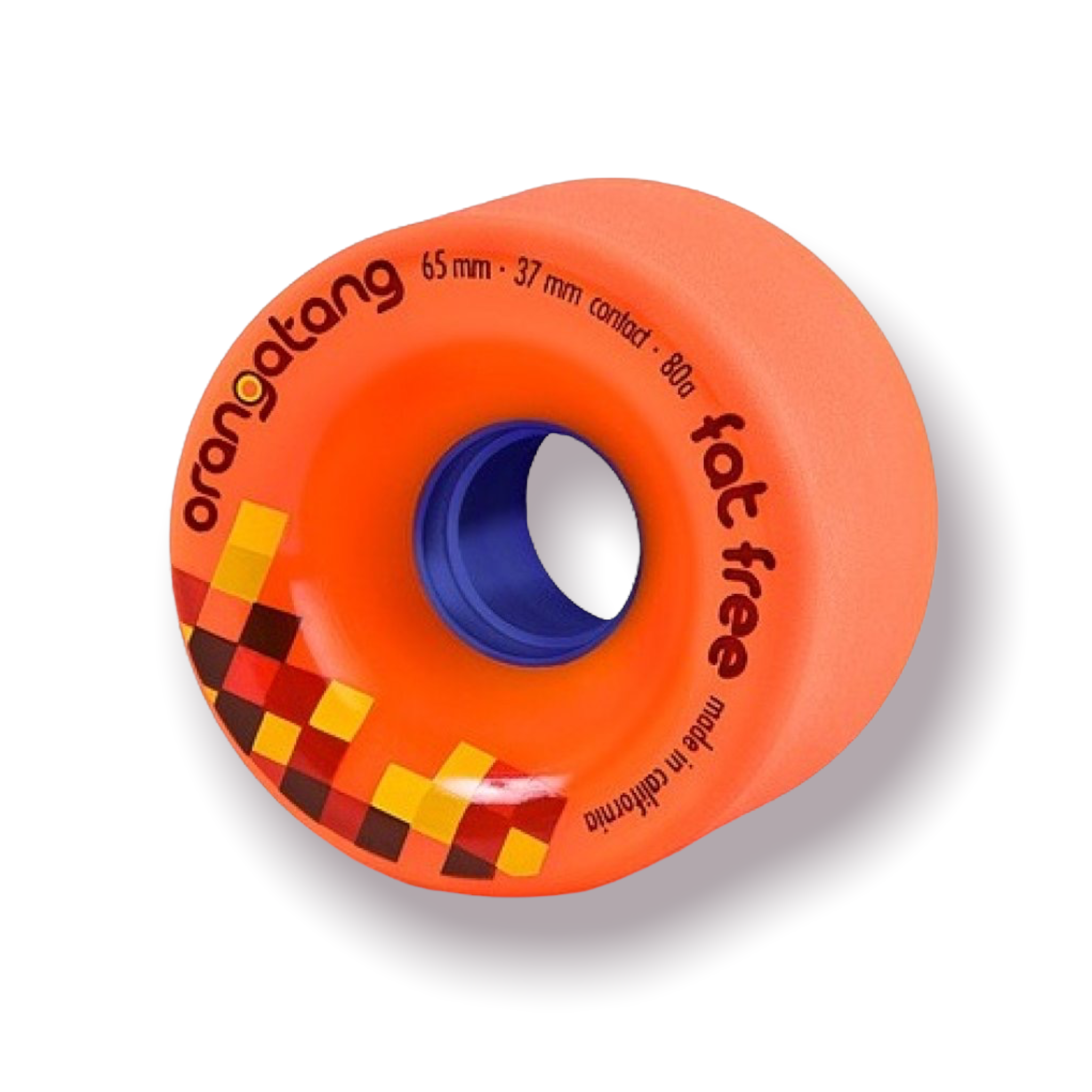 65mm 80a Orangatang Wheels Fat Free Orange