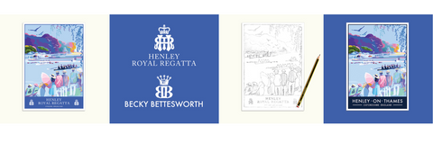 HenleyRoyal Regatta official poster by Becky Bettesworth