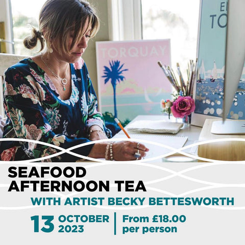 Afternoon tea with Becky Bettesworth Seafood Feast event