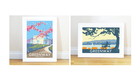 Greenway Travel Posters by Becky Bettesworth