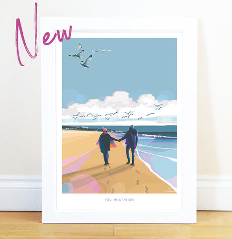 NEW RELEASE - 'You, Me & the Sea' Print and poster by Becky Bettesworth 