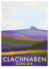 Clachnaben Travel Poster - Becky Bettesworth