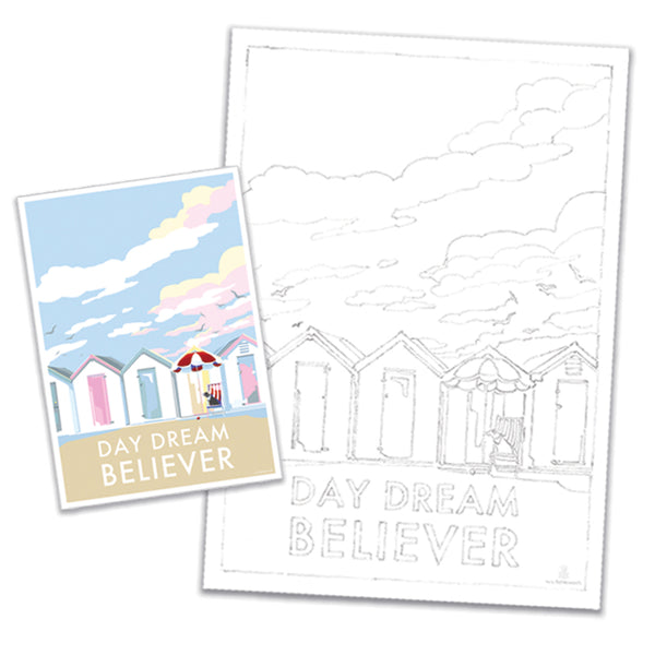 Daydream Believer Travel Poster And Seaside Print By Becky Bettesworth Beckybettesworth