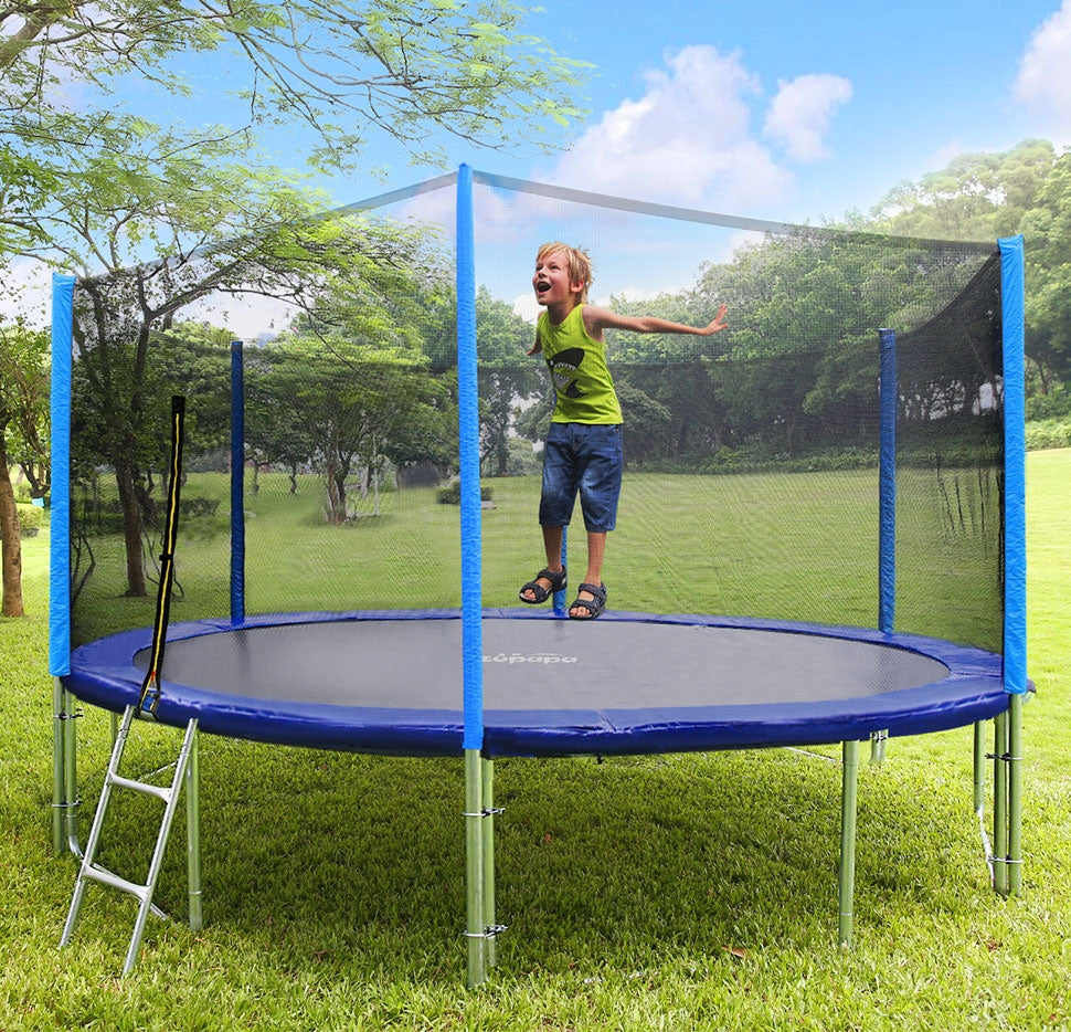 a kid is playing on zupapa trampoline