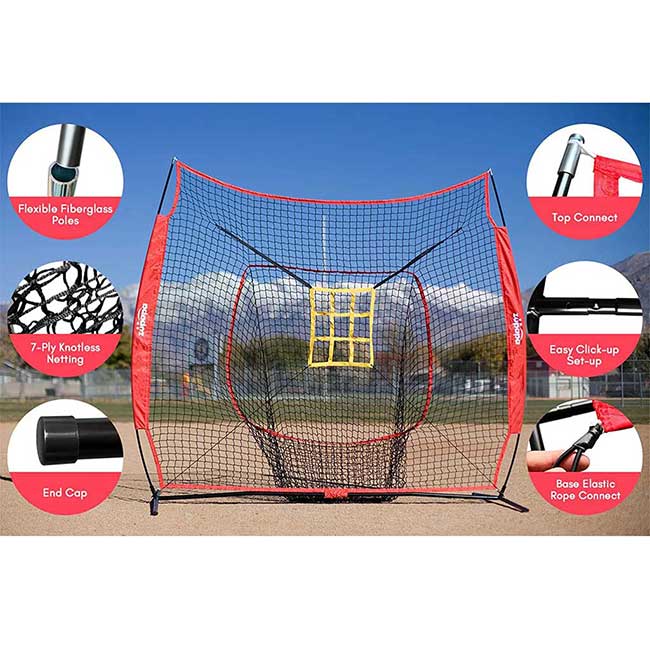 7' x 7' Baseball Net - Large Sock Net