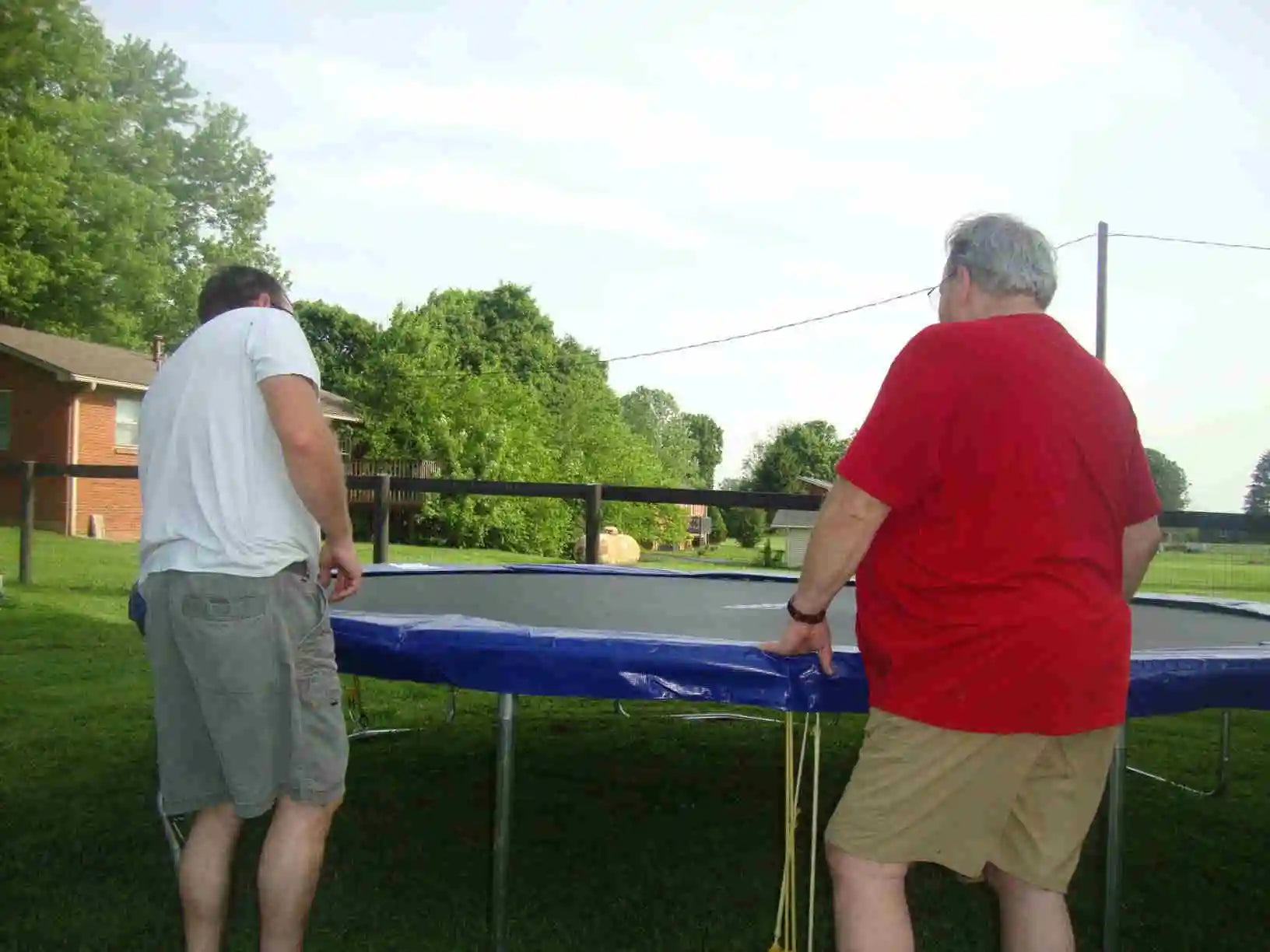 Trampoline disassembly