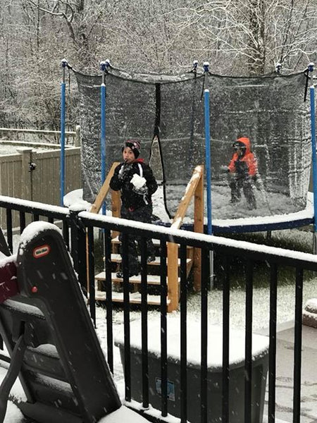 2019 winter: Zupapa trampoline left outside