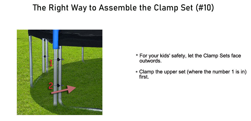 Assemble and Clamp Trampoline Poles