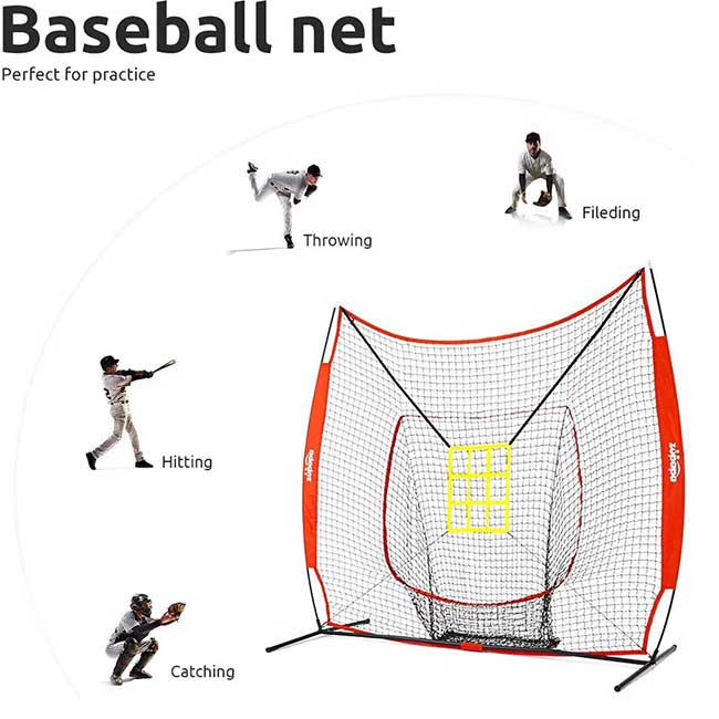 Can Improve Accuracy 7' x 7' Practice Baseball Net