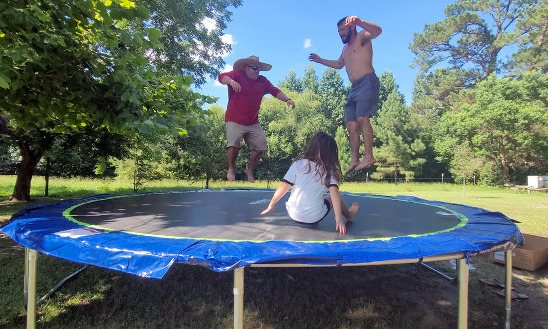 jumping performance of the trampoline