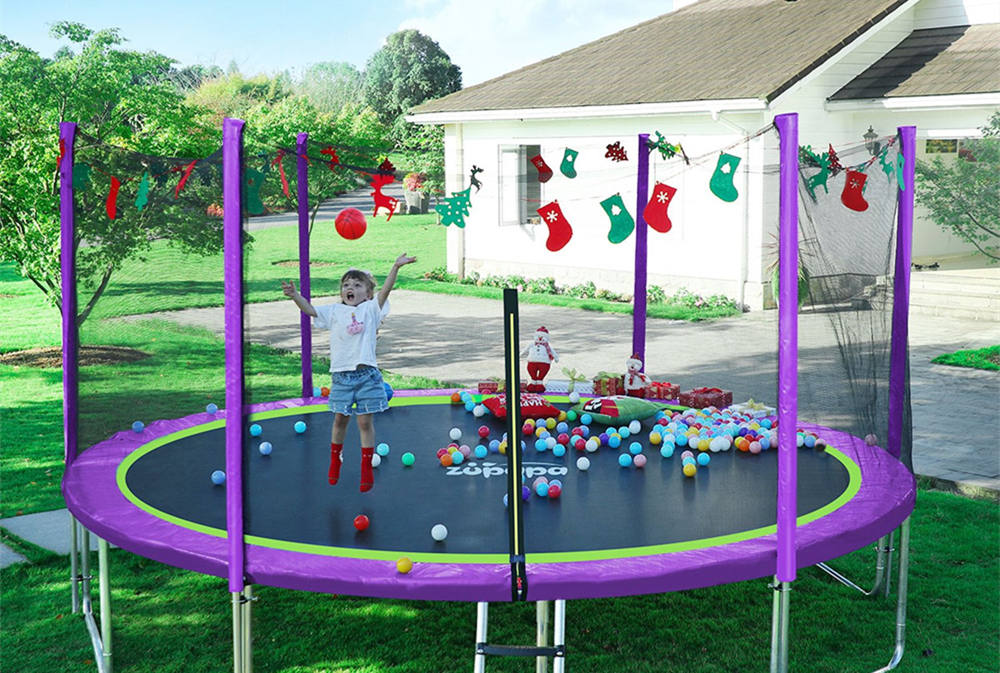 purple trampoline - zupapa trampoline for kids