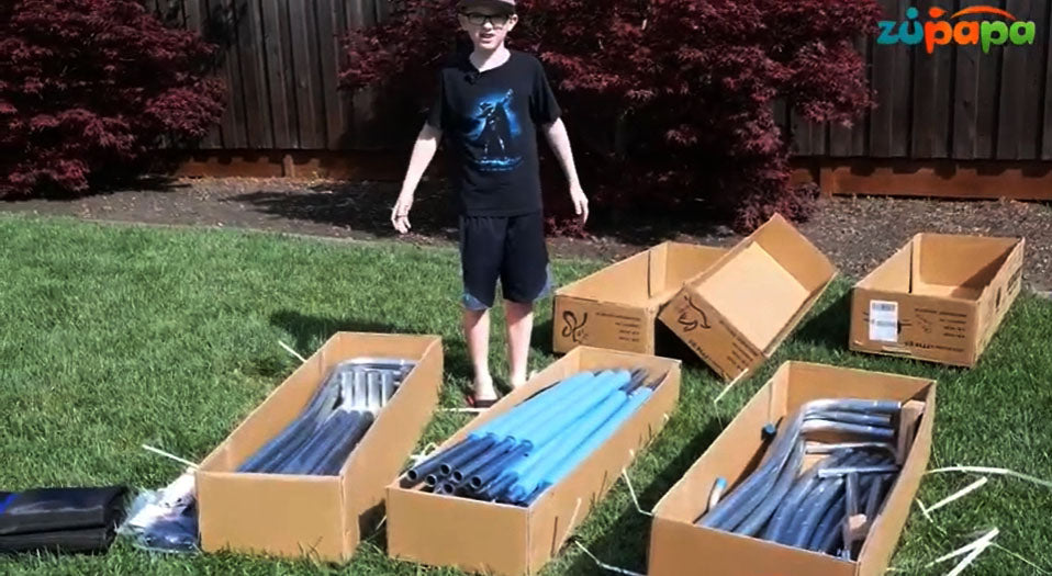 Check Trampoline Parts before Assembly